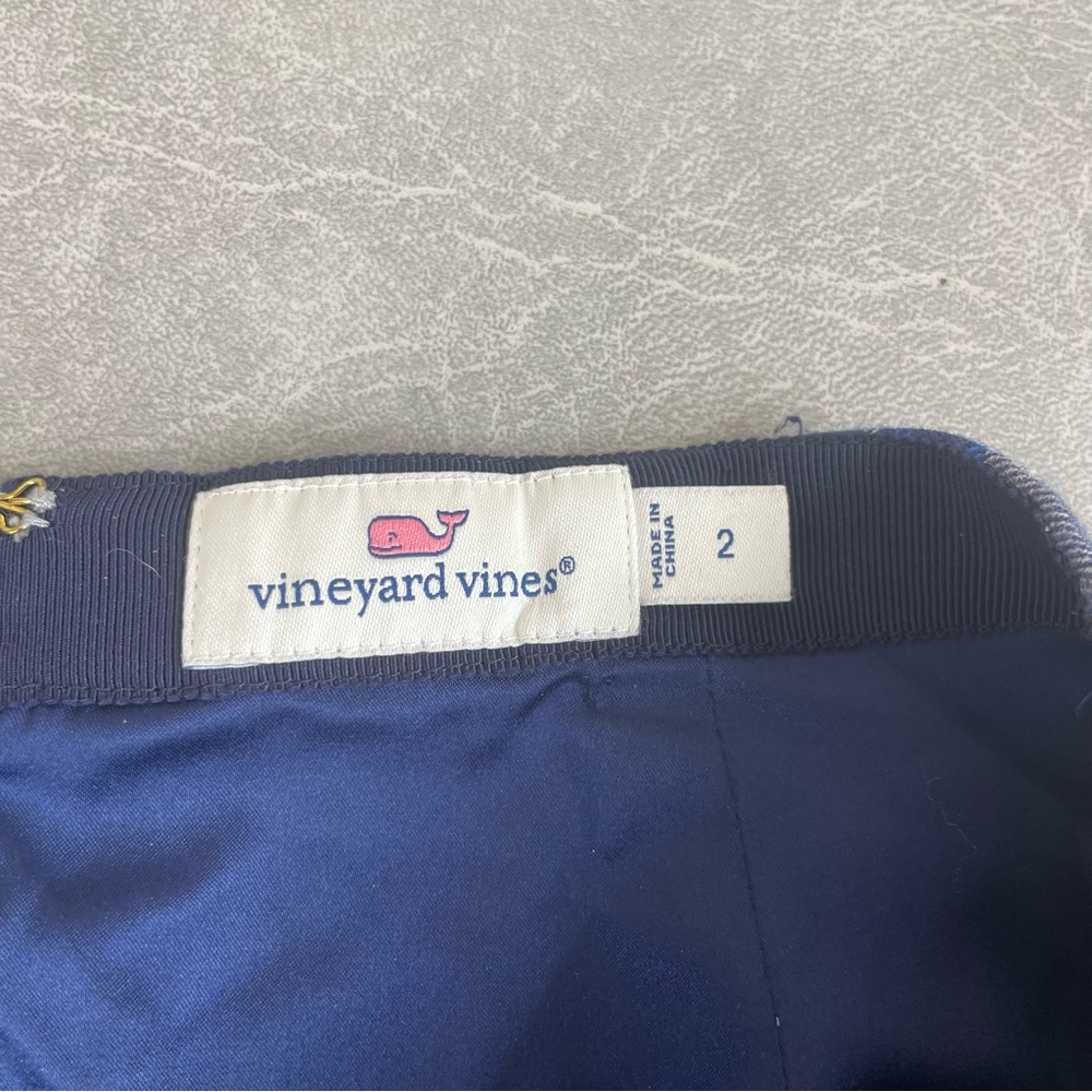 Vineyard Vines Jolly Plaid Postage Stamp Mini Skirt in Gray, Red & Blue - Picture 3 of 8